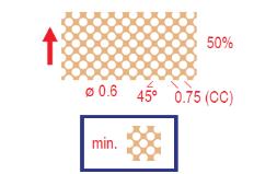 Lemovka zpevněné plochy je vždy 0.1 mm.