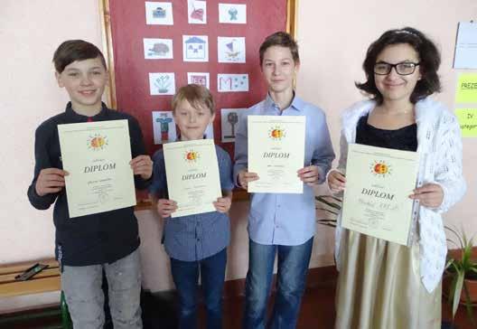 - 5. tříd nejlépe uspěla Markéta Krejčí (5. A), na druhém místě byla Kateřina Horňáková (4. B) a třetí místo obsadila Barbora Látalová (4. A). Všem zúčastněným gratulujeme a postupujícím držíme palce v okresním kole.