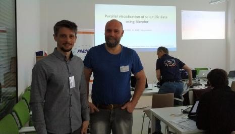 2019 V souvislosti s naší nově vznikající učebnou virtuální reality, absolvovali učitelé Robert Adámek a Martin Kijonka školení 3D vizualizace dat za použití open source softwarového nástroje Blender.
