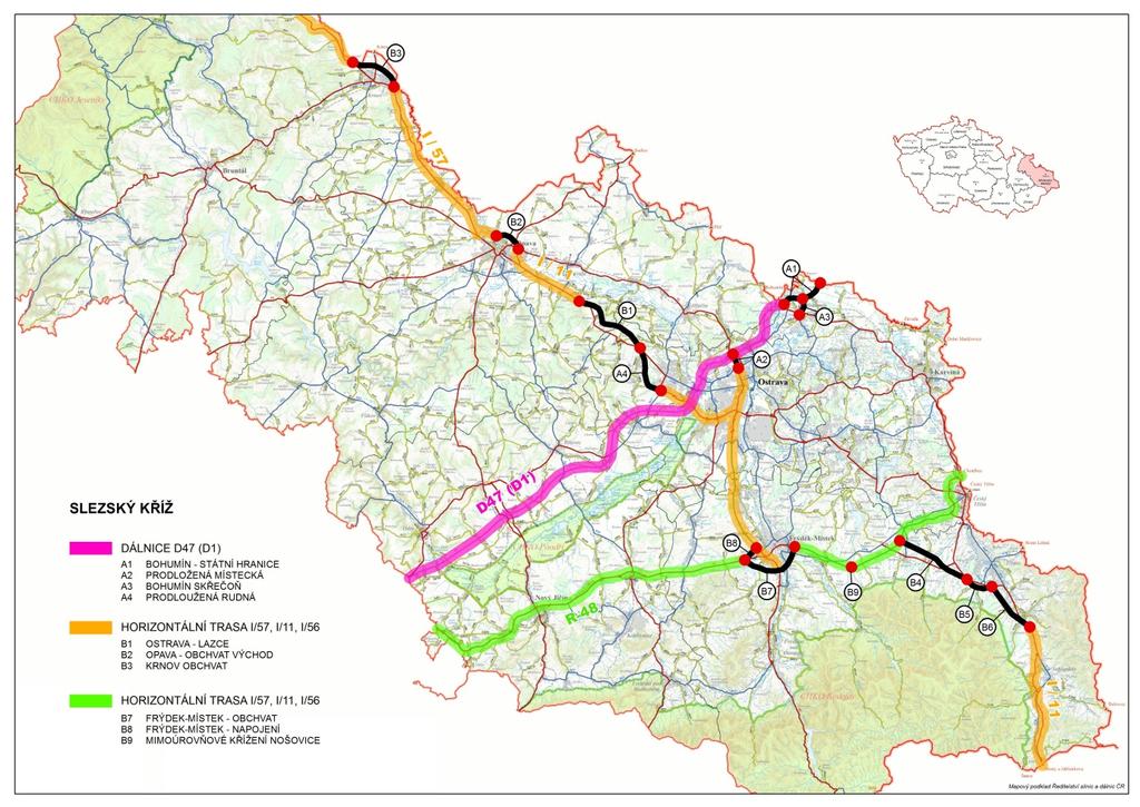 na polské straně), která je spojnicí mezi sídelními městy euroregionu Opavou a Ratiboří a která prochází přechodem Sudice Pietraszyn.