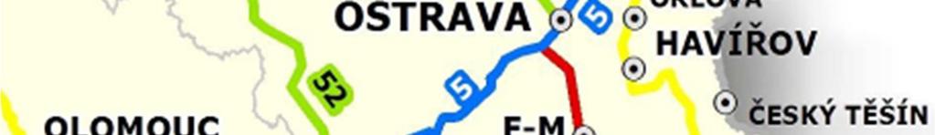 56 6175 (bez speciálního označení) Zdroj: Koncepce rozvoje cyklistické dopravy, vlastní zpracování Hať (CLO) - Hlučín Ostrava Svinov