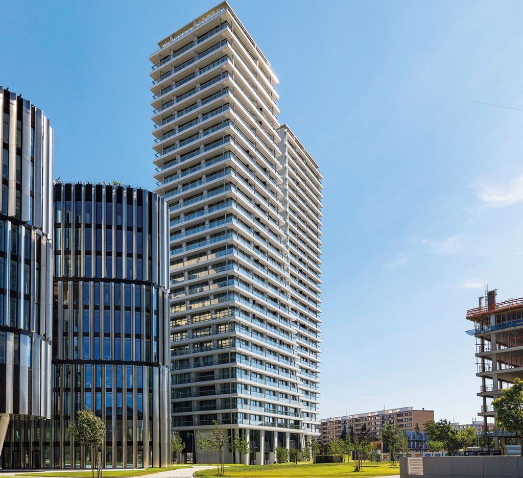 LUXUSNÍ BYTY VE V-TOWER Exkluzivní bydlení v jedinečném projektu V-Tower, Praha 4. Byty nabízí moderní architekturu v kombinaci s přírodními materiály v interiéru.