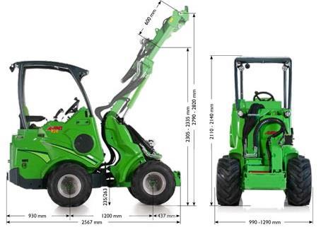 17 Avant - série R Avant R28 Avant R35 Motor Kubota D1105 diesel Kubota V1505 diesel počet válců / chlazení 3 / vodní 4 / vodní Výkon 28 HP 37,5 HP Pojezd hydrostatický, pístové čerpadlo, každé kolo