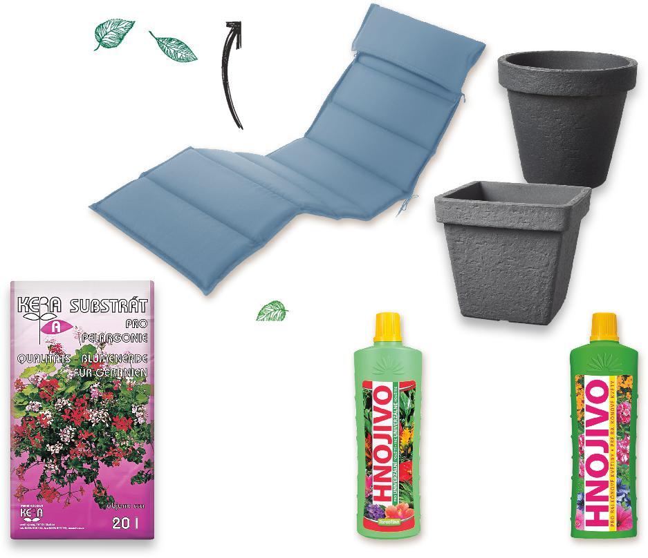 polyester různé barvy 349,90 Květináč plastový rozměry: 40 x 40 x 35 cm/ 40 x 35 cm různé barvy a druhy 199,90 Zahradnický substrát pro pěstování pelargonií a