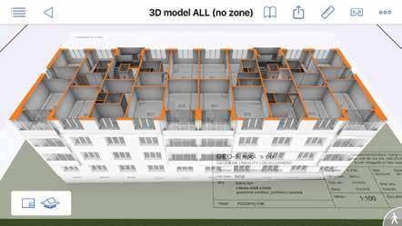 Uživatel má tedy usnadněnou orientaci, kde se v dané části dokumentace nachází ve vazbě na prostorový model. Počet pasportů v mobilním zařízení je v zásadě omezen pouze jeho kapacitou.