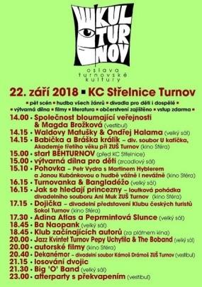 V sobotu 22. září se konala již potřetí velká akce KC Turnov KULTURNOV oslava turnovské kultury.