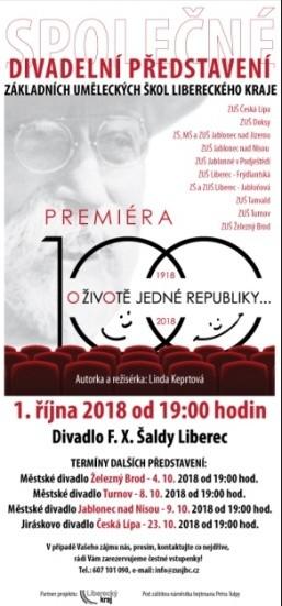 Říjen 2018 1. října započal maratón představení Základních uměleckých škol Libereckého kraje v divadle F. X. Šaldy v Liberci.