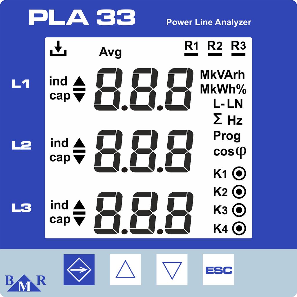 Multifunkční analyzátor sítě PLA33RX je navržen pro monitorování elektrických
