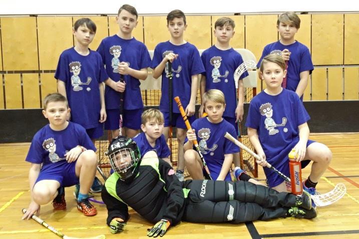 Školní florbal cup Místo konání: Tělocvična ZŠ Sobotka Datum: 25. ledna 2019 Kategorie: 8. - 9. ročník Počet týmů: 4 Výsledky: 1.