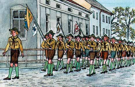 rozhovor u lesa. Ve Vršovicích jsme se dokonce setkali i s prezidentem Dr. Edvardem Benešem, který do obce zavítal. Dodnes si pamatuji část jeho pozdravu.