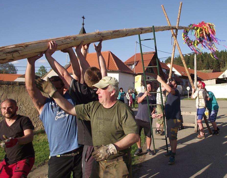 Stavění májky V pondělí 30. 4.