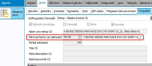 V našem případě vybereme kartu 98138 a tu