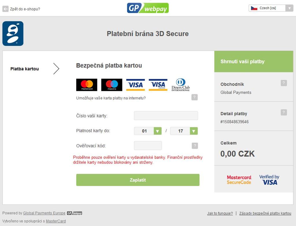 Opakovaná platba Obr.