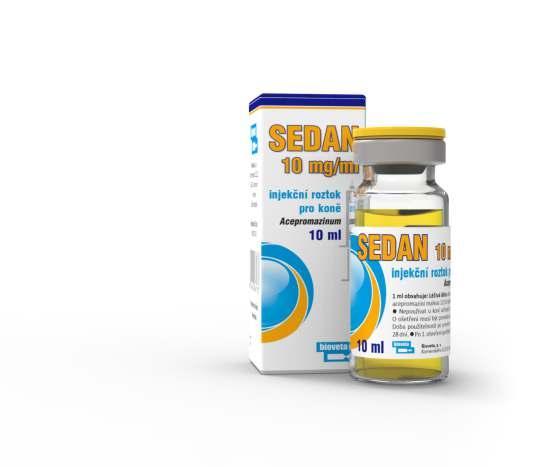 DÁVKOVÁNÍ: HMOTNOST TRANKVILIZACE SEDACE 50 kg 0,15 ml 0,5 ml 200 kg (hříbě) 0,6 ml 2 ml 500 kg (kůň) 1,5 ml 5 ml MOŽNÉ KOMBINACE S OSTATNÍMI ANESTETIKY: Přípravek SEDAN lze použít také jako