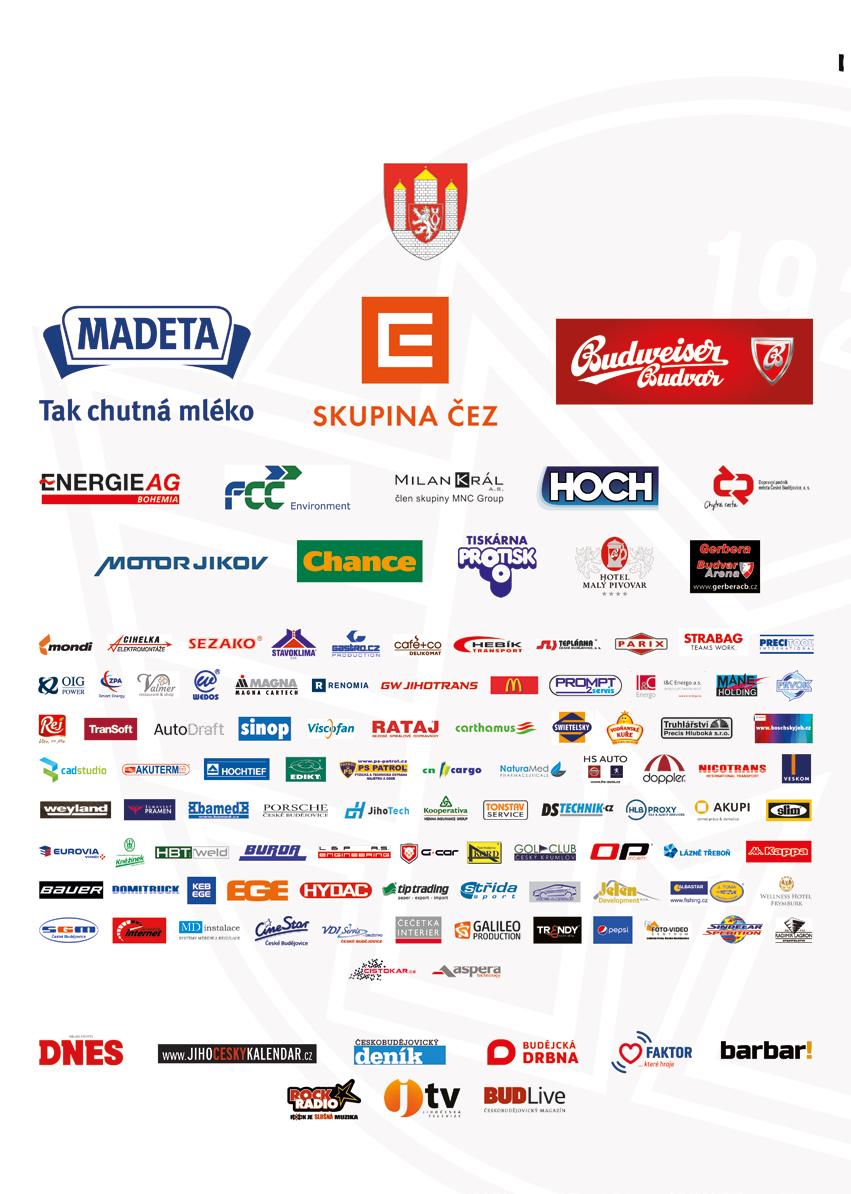 PARTNEŘI ČEZ Motor České Budějovice 2019-2020 MEDIÁLNÍ PARTNEŘI: Hokejklub - sezona 2019/20 (54. ročník), Vydává ČEZ Motor České Budějovice, kontakt: klub@hcmotor.