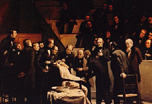 16. 10. 1846 monoanestezie éterem 1. 3.