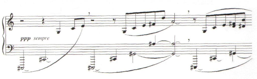 Invence jsou věnovány Maurici Ravelovi, není tedy divu, ţe některé z nich mají svou barevností blízko k impresionismu. To platí hned v případě Invence č. 1 s tempovým označením Lento.