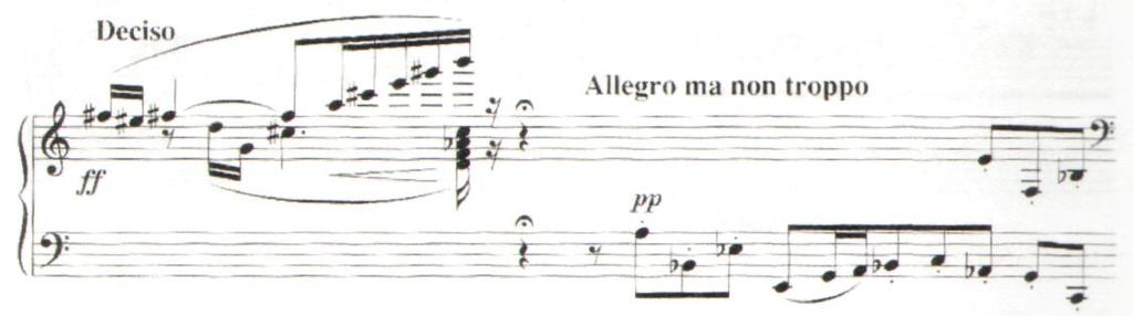 Invence č. 5 s tempovým označením Allegro má non troppo je charakterové podobná té předchozí, ovšem zpracováním se liší: tentokrát jde o dvouhlasou fugu.