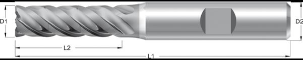 PocketMaster F8660 Řezné podmínky F8660 vyskokovýkonná fréza s vnitřním chlazením Objednací číslo Rozměry (mm) D1 D2 L1 L2 Z Dmin ID S cena F8660.5.W6.62.15.Z4 5 6 62 15 4 7 TGS-N12450W 805 F8660.6.W8.