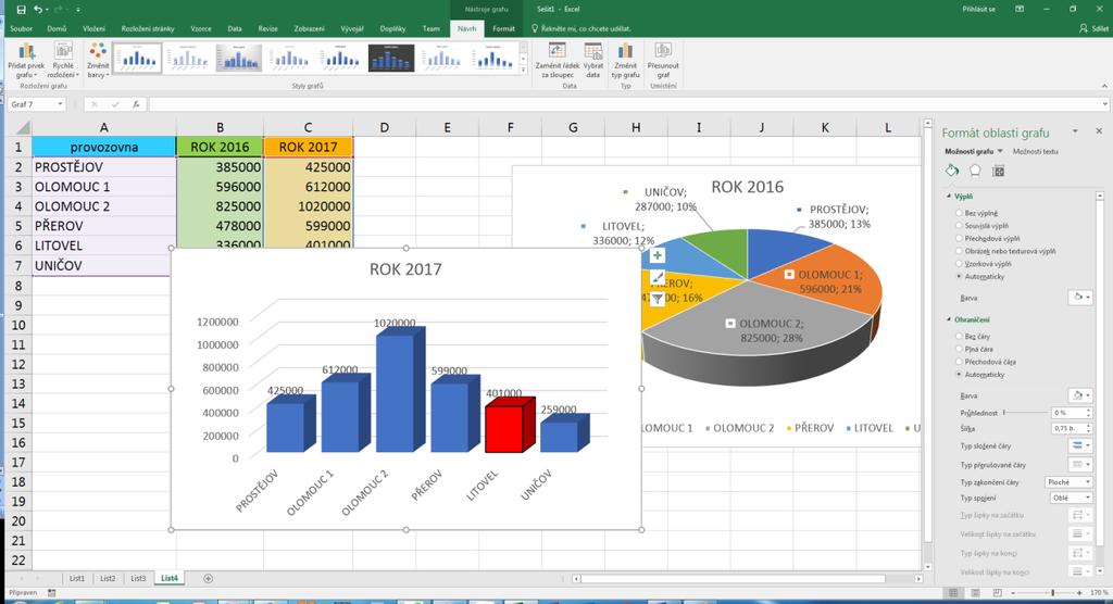 Základy MS Excel 2016: studijní text 38 V zobrazeném dialogu můžete opět nastavovat množství dalších