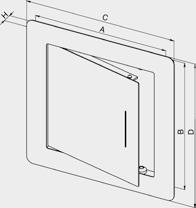 Instlltion: Remove the pnel from its frme nd set the frme into the prepred opening. INOX DIN 1.