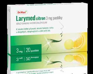 V červnu jsme pro Vás snížili doplatky až o 100 % Larymed citron 3 mg pastilky 20 pastilek pastilky k lokální léčbě příznaků akutní bolesti v