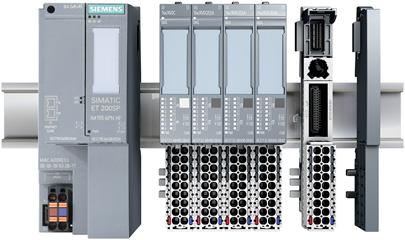 Process I/O SIMATIC ET 200SP for SIMATIC PCS 7 11 Design IM 155-6PN interface module with BusAdapter I/O modules ET 200SP for SIMATIC PCS 7, design BaseUnit Server module Standard mounting rail Main