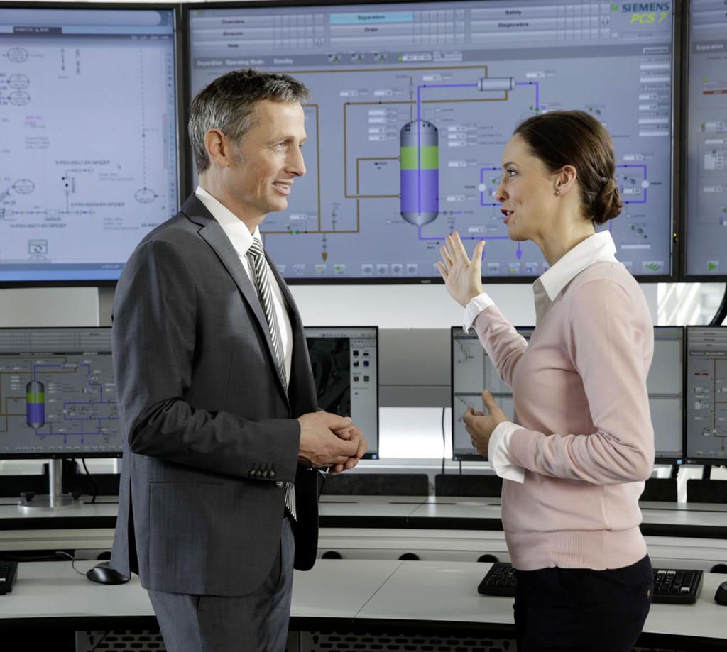 Room for new perspectives with SIMATIC PCS 7 SIMATIC PCS 7 is one of the international leaders in process control systems, and has the potential to implement innovative solutions for the special