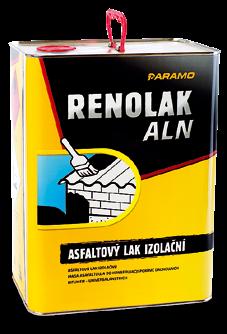 ASFALTOVÉ IZOLAČNÍ LAKY RENOLAK Asfaltové izolační laky jsou za normální teploty hnědočerné až černé viskózní tekuté hmoty, které jsou prosté vody a mechanických nečistot.