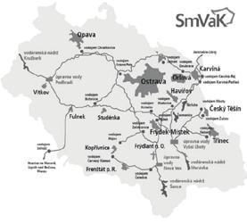 Ing. Marie Dejová, Ing. Jiří Komínek, Severomoravské vodovody a kanalizace Ostrava a.s. Zajištění dodávky pitné vody při blackoutu u společnosti Severomoravské vodovody a kanalizace Ostrava a.s. Úvod Severomoravské vodovody a kanalizace Ostrava a.