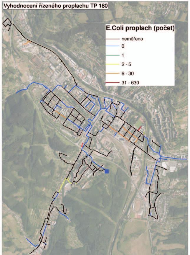 Obr. 3 Vyhodnocení rozborů sedimentů řízeného