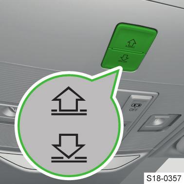 Dveře, okna a víko zavazadlového prostoru Clona střešního okna - elektricky ovládaná 29 Řešení problémů Ovládání okna nefunguje po opakovaném otevírání a zavírání Mechanismus ovládání okna může být