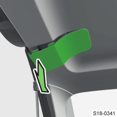Nasaďte svítilnu čepy A do otvorů B v karoserii. POZNÁMKA Nebezpečí poškození elektrické instalace!