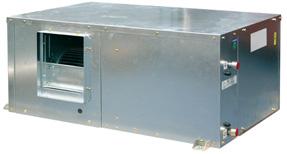 topení Teplovodní topení Vypínač ON / OFF + prostorový termostat Vysokotlaký ventilátor GE Celoroční systém Příruba na výfuk vzduchu Příruba pro nasávání zezadu Nástavec
