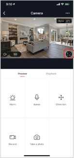 FUNKCE APLIKACE Živý videoobraz Chcete-li zobrazit živé video, jednoduše klikněte na zařízení v části All devices a ihned uvidíte živé video v horní části