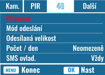 MMS Prosíme, kontaktujte svého operátora ohledně MMSC / APN / Proxy / Port (uživatelské jméno a heslo, pokud je požadováno) a zadejte tyto informace do fotopasti ručně.