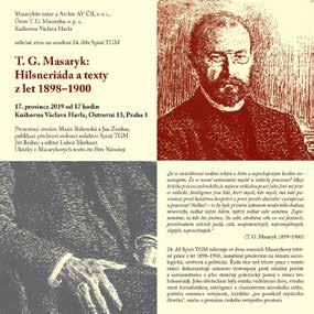 Klub Knihovny Václava Havla 57 17. 12. T. G. Masaryk: Hilsneriáda. Texty z let 1898 1900 Já se znásilňovat nedám nikým a lžím a nepochopeným heslům neustoupím.