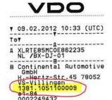 Kompatibilita tachografu RDD VDO Pro ověření, zda je váš typ tachografu kompatibilní s RDD, potřebujete sériové číslo tachografu.