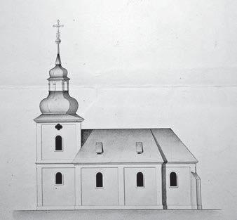 Zde následuje kostelní inventář: A. Budova kostela 1. Kostel je vystavěn z kamene, pokrytý šindelem, má osm velkých a jedno menší okno, portál, sakristii a jednu přiměřenou věž.