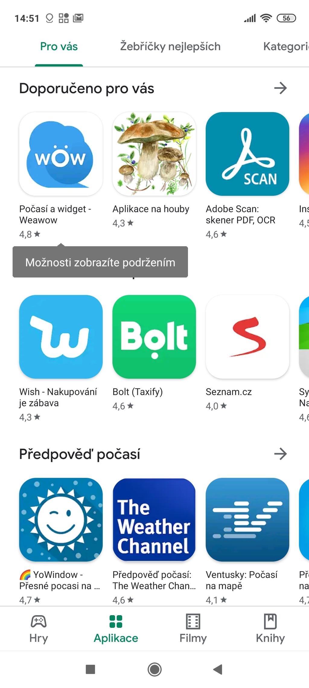 PROHLÍŽEČ Spusťte aplikaci Prohlížeč na hlavní stránce. Klepněte na panel s adresou nad a pak na virtuální vyskakovací okno klávesnice napište požadovanou adresu webové stránky.