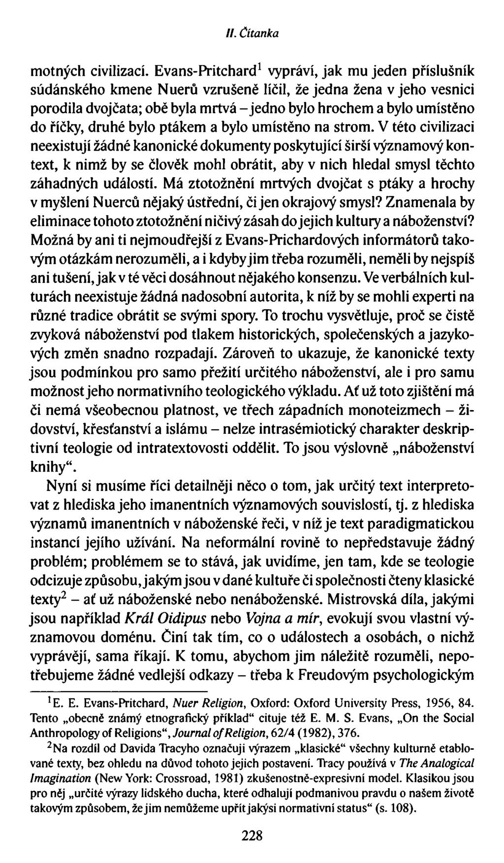 II. Čítanka motných civilizací.