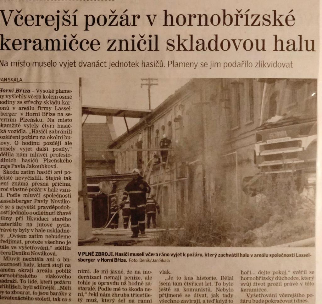 18 Lasselsberger, s.r.o. V hornobřízské flísce bylo v roce 2012 zaměstnáno 112 lidí a dalších 30 v expedici, vedoucím byl Josef Beran.