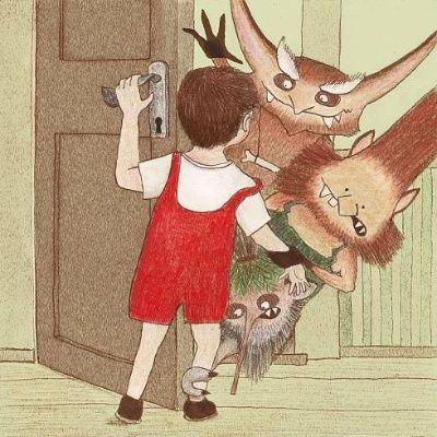 by tě odnesly. Smolíček byl rád. Druhý den šel zase jelen na pastvu a Smolíček zavřel.