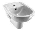 Bidet 1-otvorový CONCEPT 100 S přepadem pro jednootvorovou armaturu. Upevnění - šrouby M12 nejsou součástí dodávky.