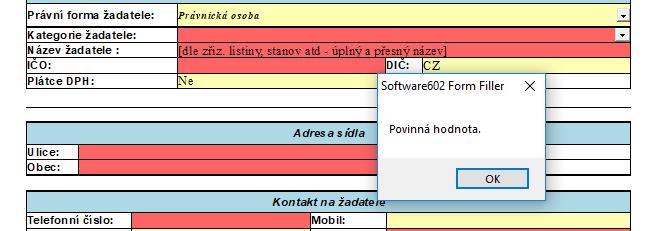 3.3. Kontrola formuláře, odeslání a tisk 3.3.1.