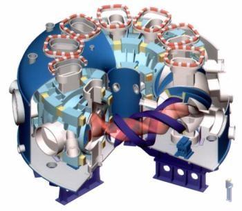Obr. 6 Japonský stelarátor LHD Obr. 7 Tvar plazmatu uvnitř cívek stelarátoru Wendelstein 7-X 1.3.