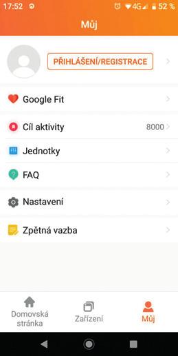 Spuštění tréninku pomocí aplikace Na Vašem telefonu v aplikaci Fit Cloud Pro zvolte záložku Domovská stránka a stiskněte ikonu běžícího panáčka R. Otevře se Vám záložka Sporty.
