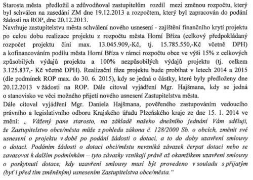 20 zastupitelů neměla jasný názor. Probírána byla také možnost využití nákladného projektu koupaliště, který stál 750 000 Kč.V následném hlasování nakonec prohrál biotop v poměru 11 ku 5ti.