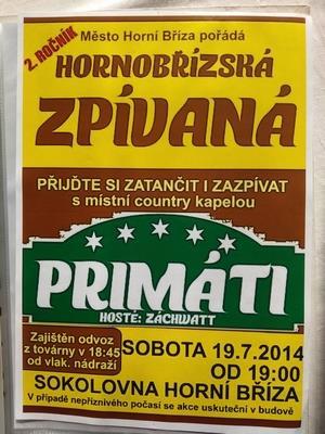 57 Zpívaná Hornobřízskou zpívanou pořádáme teprve druhým rokem. V minulém roce jsme si řekli, že i přesto, že jsou letní dovolené a prázdniny, tak zkusíme udělat takovou pohodovou akci pro všechny.