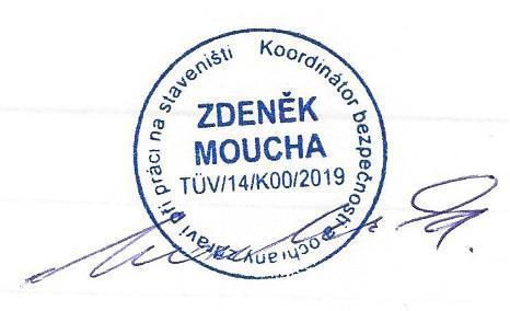 Strana: 1 / 5 PROHLÍDKY STAVBY Kontrolní prohlídku stavby provedl a zápis vypracoval: Funkce: Datum: Podpis: Zdeněk Moucha Koordinátor BOZP 30. 10.